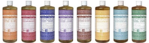 Dr Bronner's liquid soaps