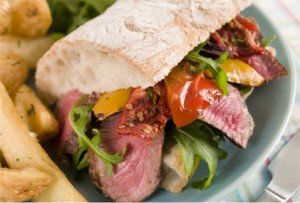Super Sandwiches for Game Day-steak & peppers