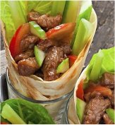 Back to School 2015 Lunch Ideas-Stirfry beef, apple & cucumer wrap