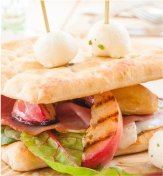 Back to School 2015 Lunch Ideas-smoked ham & grilled peach on flatbread