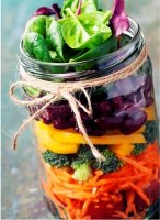 Mason Jar Salads-beans & veggies
