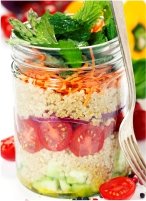 Mason Jar Salads-quinoa & veggies