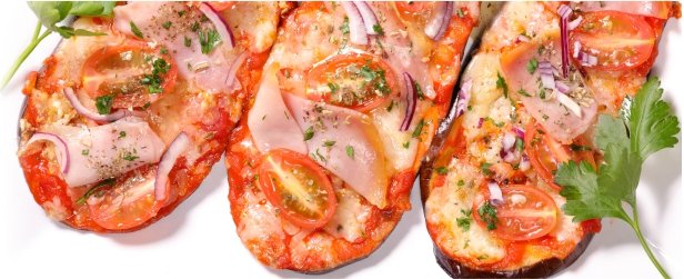 Eggplant & Ham Pizza-link