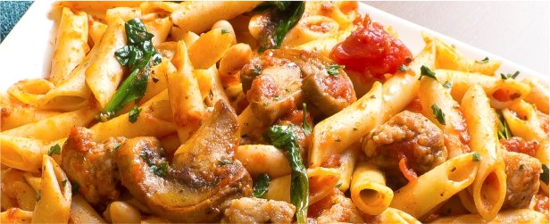 Penne Nostra with Sausage & Mushrooms-link