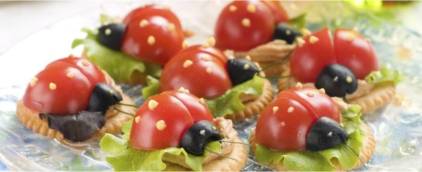 Lady Bug Canapes-link