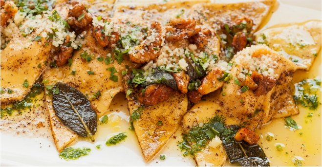 Butternut Squash Ravioli with Browned Sage Butter