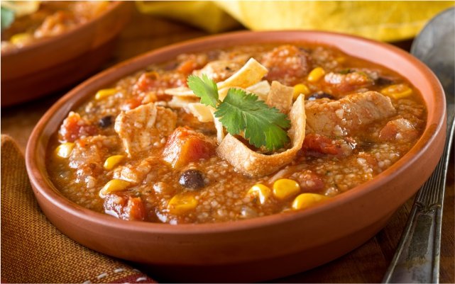 Chicken Tortilla Soup with Barley